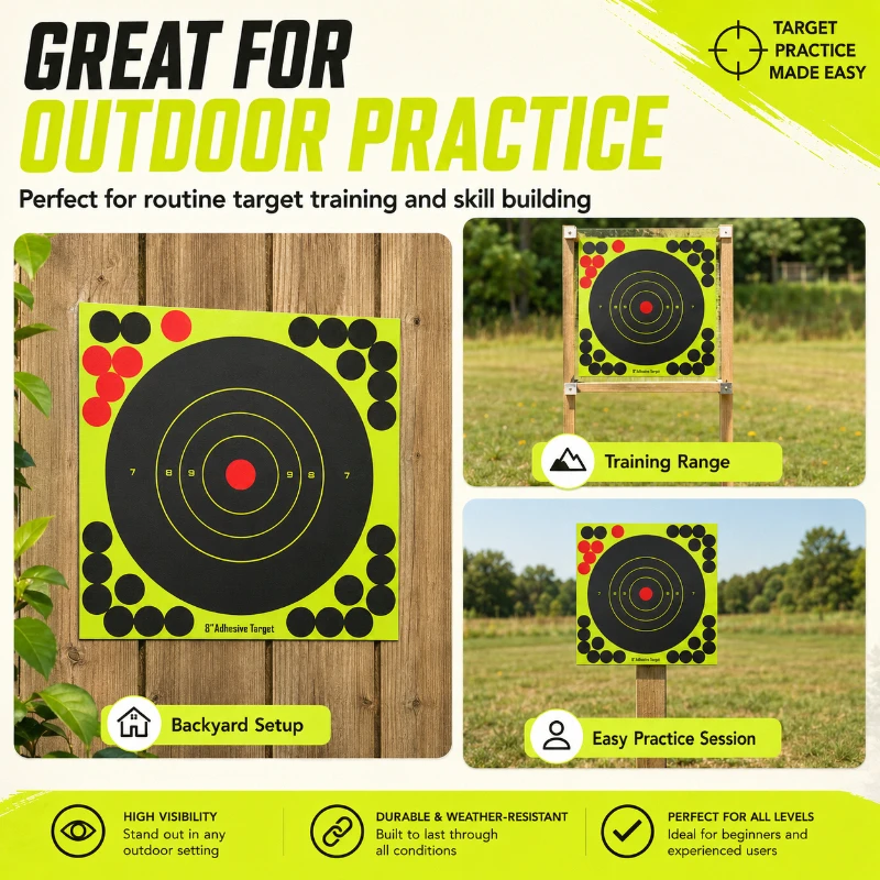 Practice Target Board - Round Bullseye Splatter Target Sheets Waterproof